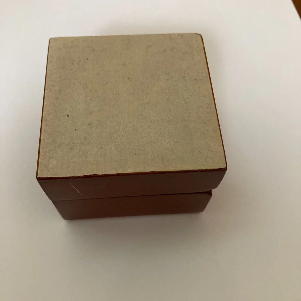 Lacquered Brown Wood Ring Box